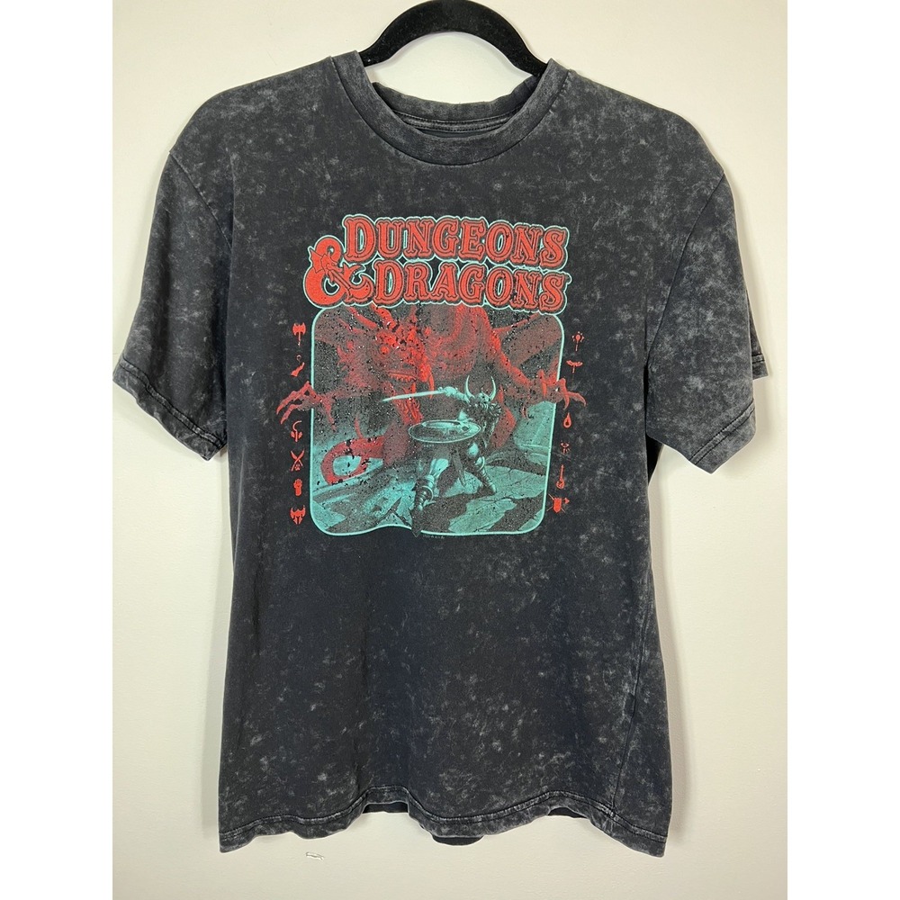 Dungeons & Dragons LSC Miami Tee Mens M Black Mineral Wash Dragon Shirt